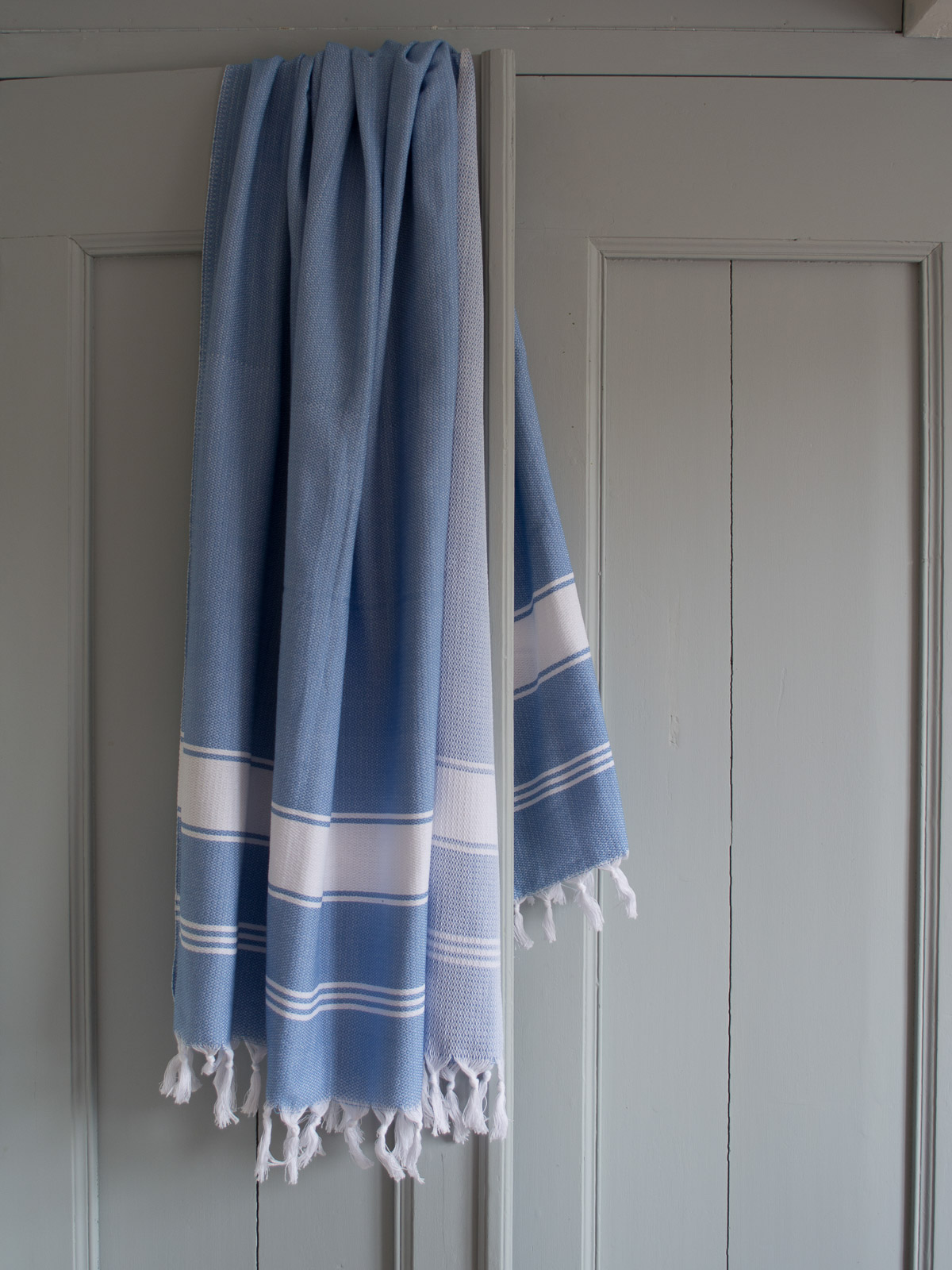 hammam towel blue/white