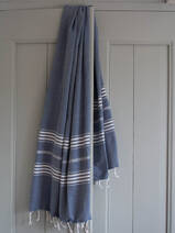 fouta bleu marine