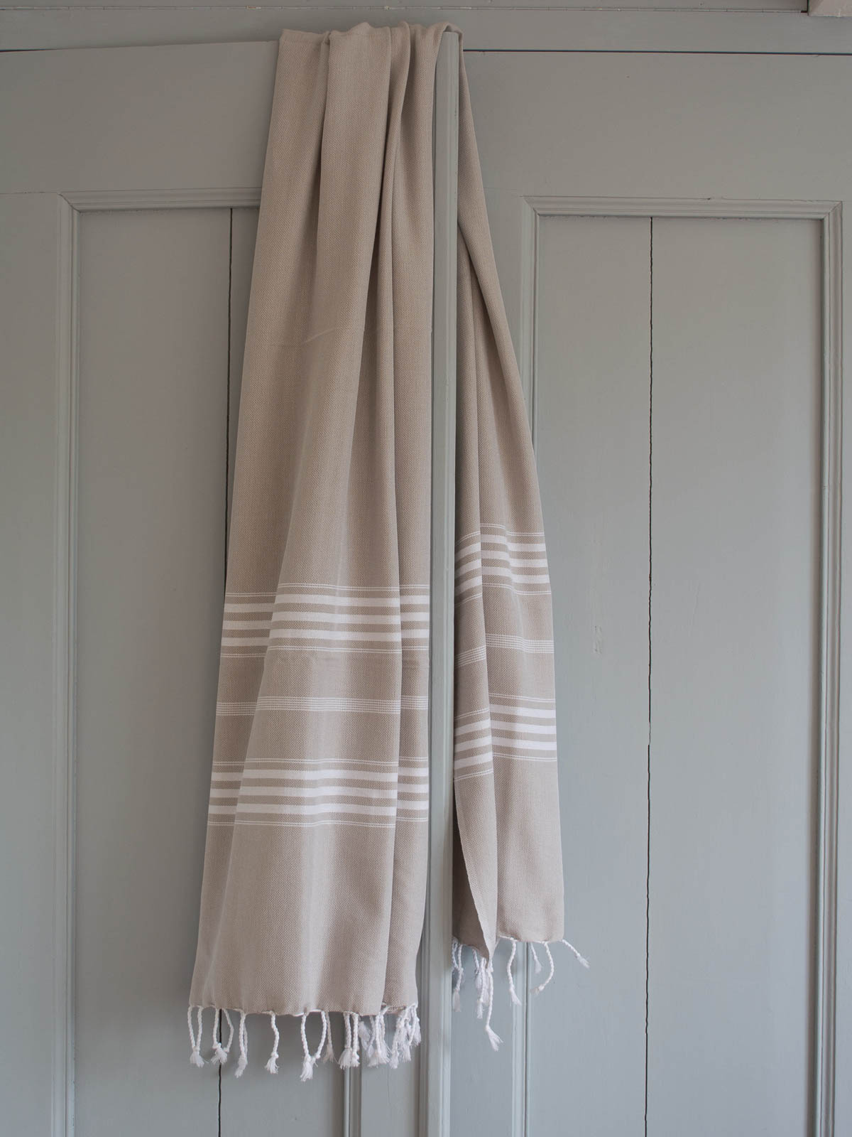 fouta gris-beige