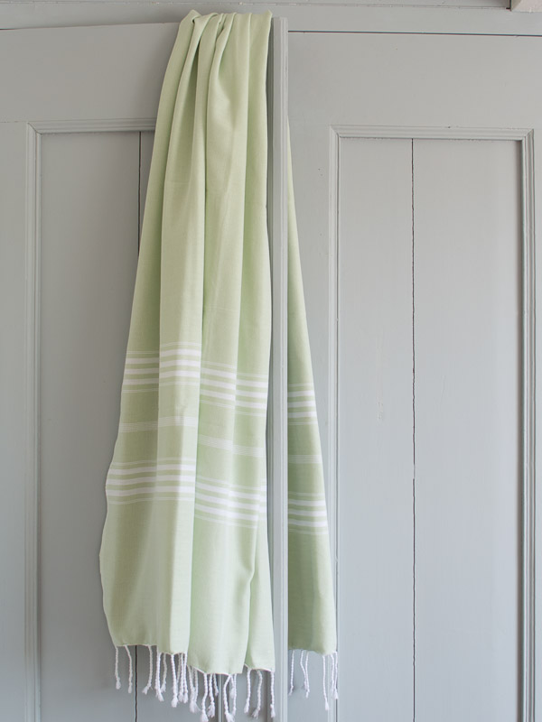 light green towels