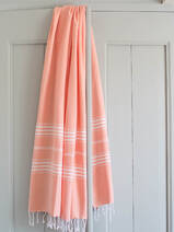 fouta peche foncé