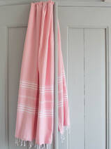 fouta rose poudre