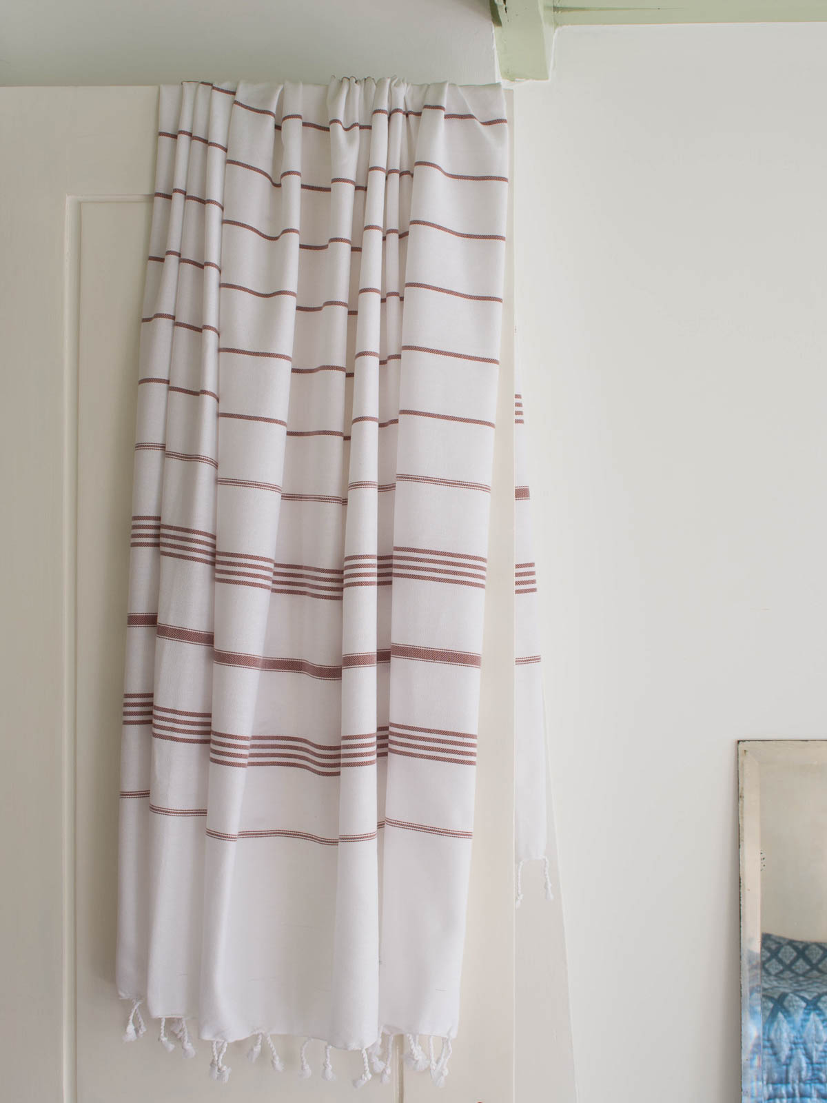 fouta blanc/chocolade