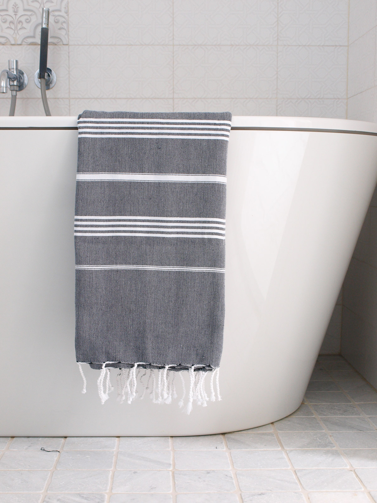 fouta noir/blanc