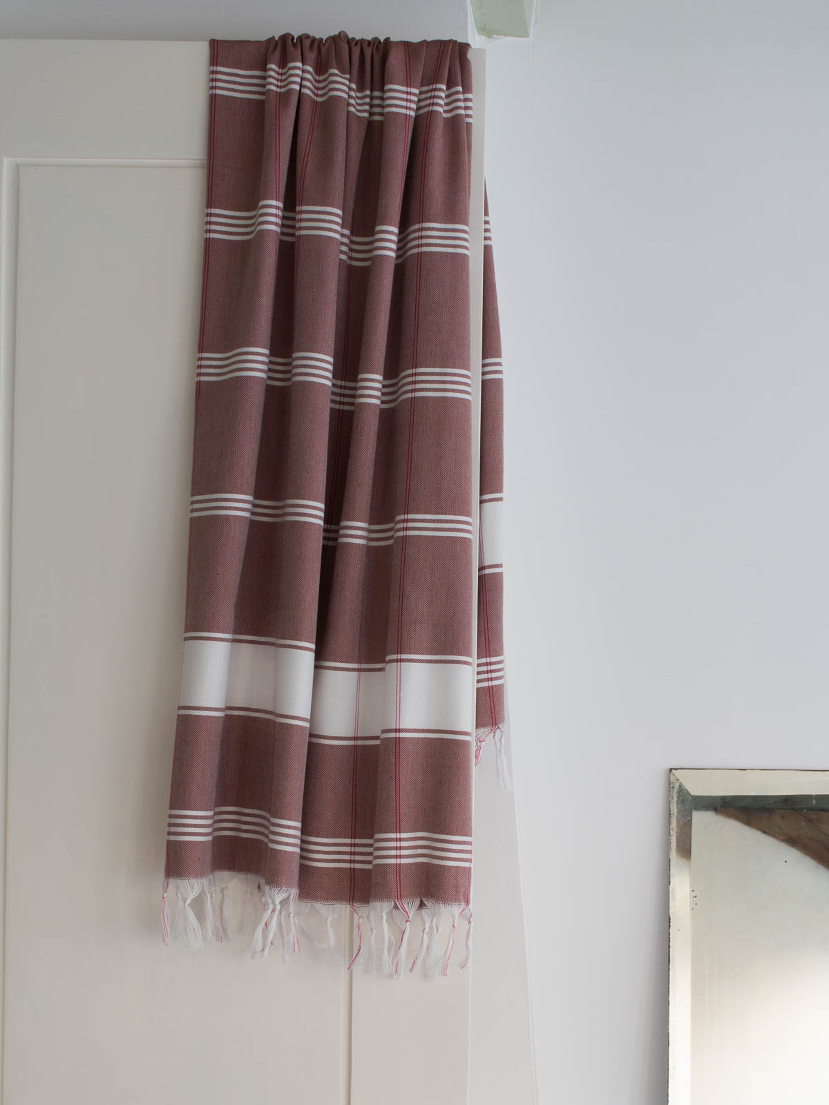 hammam towel checkered chocolate/white