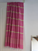 hamamdoek XL fuchsia/lindegroen 220x160cm