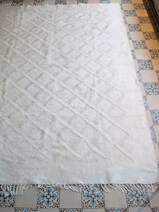 tappeto in mohair bianco