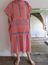 Surf poncho coral/mediterranean blue