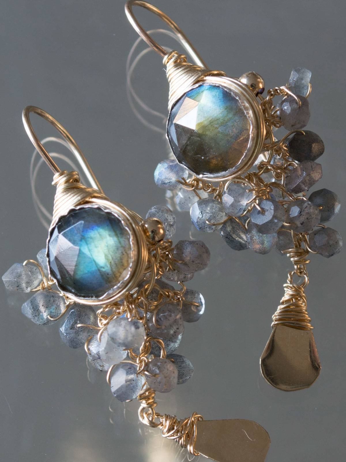 boucles d'oreilles Goddess labradorite